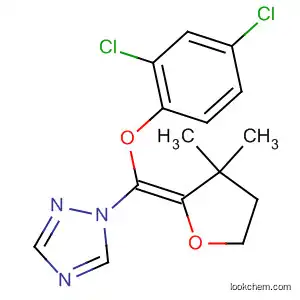 Molecular Structure of 90096-42-7 (1H-1,2,4-Triazole,
1-[(2,4-dichlorophenoxy)(dihydro-3,3-dimethyl-2(3H)-furanylidene)meth
yl]-, (E)-)