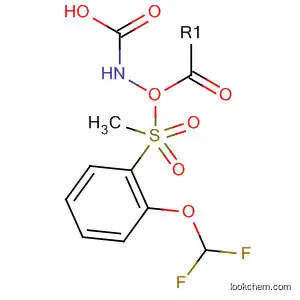 Molecular Structure of 90096-48-3 (Carbamic acid, [[2-(difluoromethoxy)phenyl]sulfonyl]-, methyl ester)