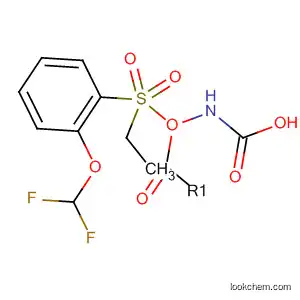 Molecular Structure of 90096-49-4 (Carbamic acid, [[2-(difluoromethoxy)phenyl]sulfonyl]-, ethyl ester)