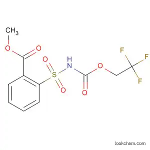 Molecular Structure of 90096-51-8 (Benzoic acid, 2-[[[(2,2,2-trifluoroethoxy)carbonyl]amino]sulfonyl]-, methyl
ester)