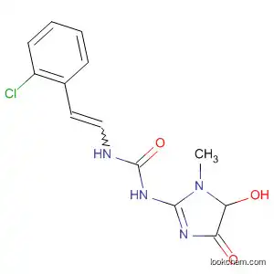 Molecular Structure of 90096-64-3 (Urea,
N-[2-(2-chlorophenyl)ethenyl]-N'-(4,5-dihydro-1-methyl-4-oxo-1H-imidaz
ol-2-yl)-)