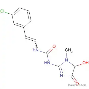 Molecular Structure of 90096-65-4 (Urea,
N-[2-(3-chlorophenyl)ethenyl]-N'-(4,5-dihydro-1-methyl-4-oxo-1H-imidaz
ol-2-yl)-)