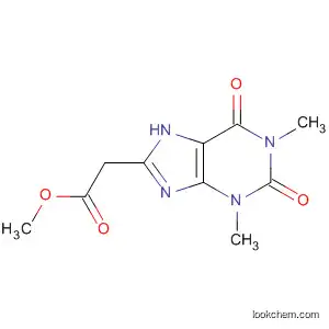 Molecular Structure of 90097-14-6 (1H-Purine-8-acetic acid, 2,3,6,7-tetrahydro-1,3-dimethyl-2,6-dioxo-,
methyl ester)