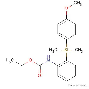 Molecular Structure of 90100-91-7 (Carbamic acid, [(4-methoxyphenyl)dimethylsilyl]phenyl-, ethyl ester)