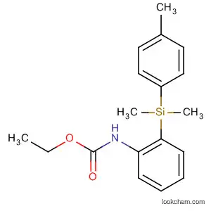 Molecular Structure of 90100-92-8 (Carbamic acid, [dimethyl(4-methylphenyl)silyl]phenyl-, ethyl ester)