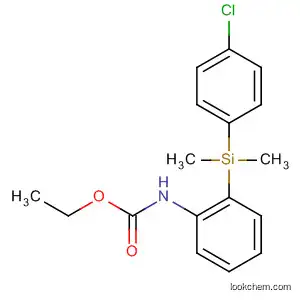 Molecular Structure of 90100-94-0 (Carbamic acid, [(4-chlorophenyl)dimethylsilyl]phenyl-, ethyl ester)