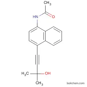 Molecular Structure of 90101-62-5 (Acetamide, N-[4-(3-hydroxy-3-methyl-1-butynyl)-1-naphthalenyl]-)
