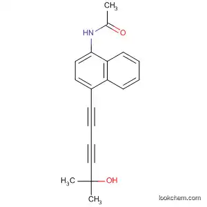 Molecular Structure of 90101-63-6 (Acetamide, N-[4-(5-hydroxy-5-methyl-1,3-hexadiynyl)-1-naphthalenyl]-)