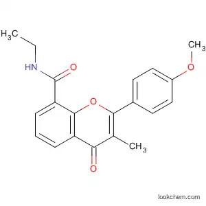 4H-1-Benzopyran-8-carboxamide,
N-ethyl-2-(4-methoxyphenyl)-3-methyl-4-oxo-