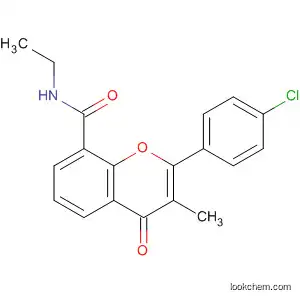 4H-1-Benzopyran-8-carboxamide,
2-(4-chlorophenyl)-N-ethyl-3-methyl-4-oxo-