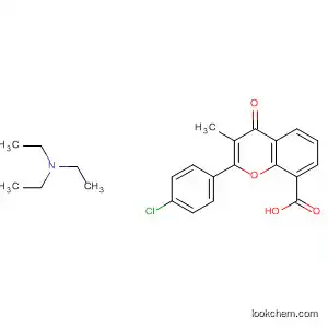 4H-1-Benzopyran-8-carboxylic acid,
2-(4-chlorophenyl)-3-methyl-4-oxo-, compd. with N,N-diethylethanamine
(1:1)