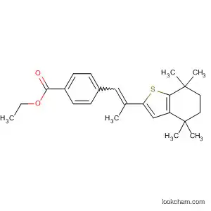 Molecular Structure of 90103-25-6 (Benzoic acid,
4-[2-(4,5,6,7-tetrahydro-4,4,7,7-tetramethylbenzo[b]thien-2-yl)-1-propen
yl]-, ethyl ester)