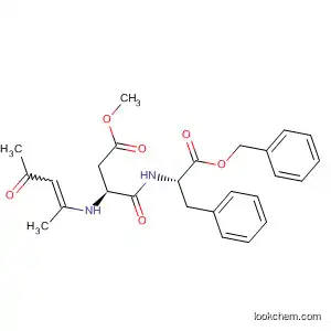 Molecular Structure of 90103-85-8 (L-Phenylalanine, N-[N-(1-methyl-3-oxo-1-butenyl)-L-a-aspartyl]-,
1-methyl 4-(phenylmethyl) ester)