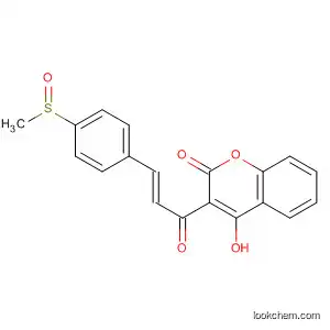2H-1-Benzopyran-2-one,
4-hydroxy-3-[3-[4-(methylsulfinyl)phenyl]-1-oxo-2-propenyl]-, (E)-
