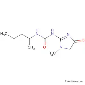 Molecular Structure of 90120-03-9 (Urea,
N-(4,5-dihydro-1-methyl-4-oxo-1H-imidazol-2-yl)-N'-(1-methylbutyl)-)