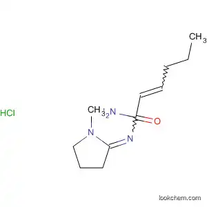 Molecular Structure of 90120-06-2 (Urea, (1-methyl-2-pyrrolidinylidene)-2-pentenyl-, monohydrochloride)