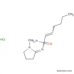 Molecular Structure of 90120-07-3 (Urea, 2-hexenyl(1-methyl-2-pyrrolidinylidene)-, monohydrochloride)