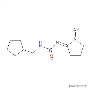 Molecular Structure of 90120-16-4 (Urea, (2-cyclopenten-1-ylmethyl)(1-methyl-2-pyrrolidinylidene)-)
