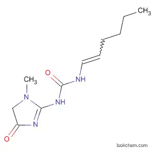 Molecular Structure of 90120-20-0 (Urea, N-(4,5-dihydro-1-methyl-4-oxo-1H-imidazol-2-yl)-N'-1-hexenyl-)