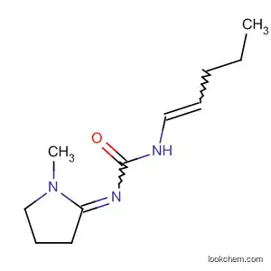 Molecular Structure of 90120-34-6 (Urea, (1-methyl-2-pyrrolidinylidene)-1-pentenyl-)