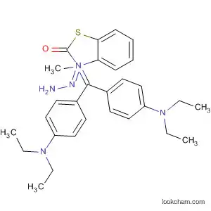 Molecular Structure of 90120-94-8 (2(3H)-Benzothiazolone, 3-methyl-,
[bis[4-(diethylamino)phenyl]methylene]hydrazone)