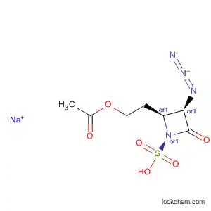 1-Azetidinesulfonic acid, 2-[2-(acetyloxy)ethyl]-3-azido-4-oxo-, sodium
salt, cis-