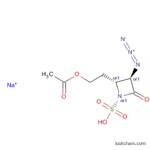 Molecular Structure of 90121-53-2 (1-Azetidinesulfonic acid, 2-[2-(acetyloxy)ethyl]-3-azido-4-oxo-, sodium
salt, trans-)