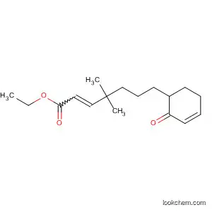 Molecular Structure of 90122-45-5 (2-Heptenoic acid, 4,4-dimethyl-7-(2-oxo-3-cyclohexen-1-yl)-, ethyl ester)