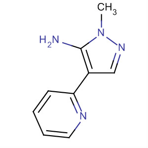 Molecular Structure of 104909-45-7 (1H-Pyrazol-5-amine, 1-methyl-4-(2-pyridinyl)-)