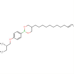 Molecular Structure of 110458-71-4 (1,3,2-Dioxaborinane, 2-[4-(2-methylbutoxy)phenyl]-5-(10-undecenyl)-,
(S)-)