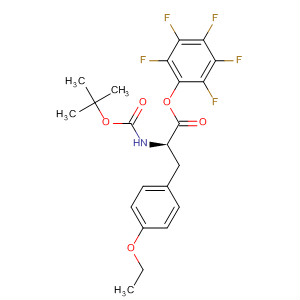 Molecular Structure of 115026-22-7 (D-Tyrosine, N-[(1,1-dimethylethoxy)carbonyl]-O-ethyl-, pentafluorophenyl
ester)