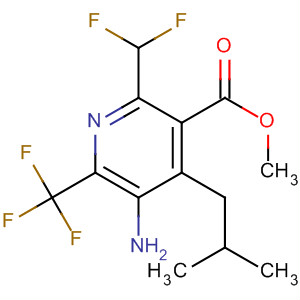 Molecular Structure of 118413-24-4 (3-Pyridinecarboxylic acid,
5-amino-2-(difluoromethyl)-4-(2-methylpropyl)-6-(trifluoromethyl)-,
methyl ester)
