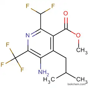Molecular Structure of 118413-24-4 (3-Pyridinecarboxylic acid,
5-amino-2-(difluoromethyl)-4-(2-methylpropyl)-6-(trifluoromethyl)-,
methyl ester)