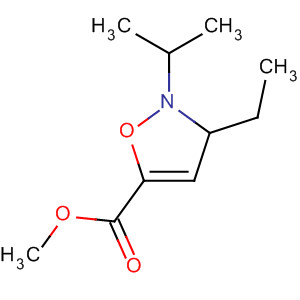 Molecular Structure of 118643-78-0 (5-Isoxazolecarboxylic acid, 3-ethyl-2,3-dihydro-2-(1-methylethyl)-,
methyl ester)