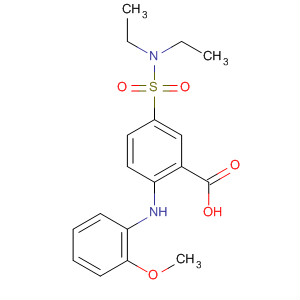 Molecular Structure of 120552-35-4 (Benzoic acid, 5-[(diethylamino)sulfonyl]-2-[(2-methoxyphenyl)amino]-)