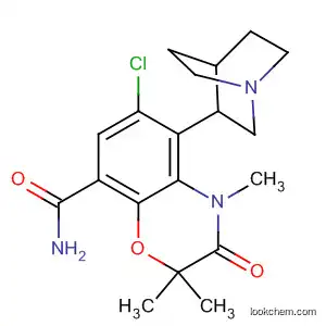 Molecular Structure of 123040-01-7 (2H-1,4-Benzoxazine-8-carboxamide,
N-1-azabicyclo[2.2.2]oct-3-yl-6-chloro-3,4-dihydro-2,2,4-trimethyl-3-oxo
-)
