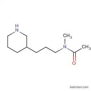 Molecular Structure of 123548-30-1 (Acetamide, N-methyl-N-[3-(3-piperidinyl)propyl]-)
