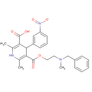 3,5-Pyridinedicarboxylic acid,
1,4-dihydro-2,6-dimethyl-4-(3-nitrophenyl)-,
mono[2-[methyl(phenylmethyl)amino]ethyl] ester