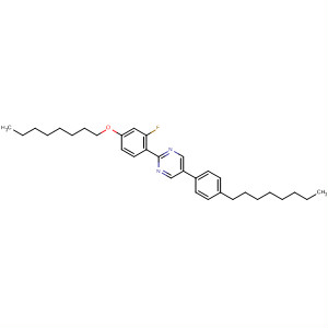 Molecular Structure of 126432-67-5 (Pyrimidine, 2-[2-fluoro-4-(octyloxy)phenyl]-5-(4-octylphenyl)-)