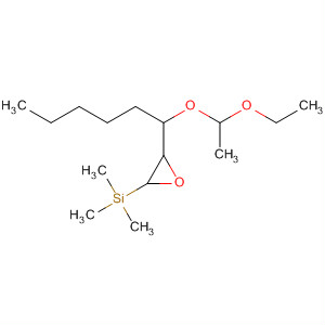 Molecular Structure of 126531-32-6 (Silane, [3-[1-(1-ethoxyethoxy)hexyl]oxiranyl]trimethyl-)