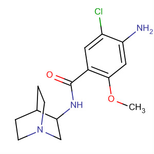 Molecular Structure of 128292-55-7 (Benzamide,
4-amino-N-1-azabicyclo[2.2.2]oct-3-yl-5-chloro-2-methoxy-, (S)-)