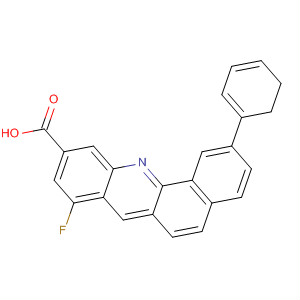 Molecular Structure of 128995-46-0 (Benz[c]acridine-7-carboxylic acid, 9-fluoro-5,6-dihydro-3-phenyl-)