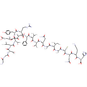 Molecular Structure of 129045-50-7 (L-Histidine,
glycylglycyl-L-threonyl-L-leucyl-L-a-glutamyl-L-a-aspartyl-L-threonyl-L-tyros
yl-L-arginyl-L-phenylalanyl-L-valyl-L-threonyl-L-glutaminyl-L-alanyl-L-isoleuc
yl-L-alanyl-L-cysteinyl-L-glutaminyl-L-lysyl-)