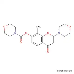 Molecular Structure of 130736-40-2 (4-Morpholinecarboxylic acid,
8-methyl-2-(4-morpholinyl)-4-oxo-4H-1-benzopyran-7-yl ester)
