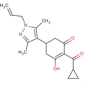 Molecular Structure of 132457-90-0 (2-Cyclohexen-1-one,
2-(cyclopropylcarbonyl)-5-[3,5-dimethyl-1-(2-propenyl)-1H-pyrazol-4-yl]-
3-hydroxy-)