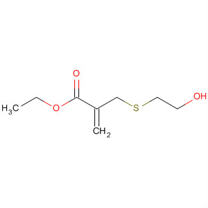 Molecular Structure of 133833-06-4 (2-Propenoic acid, 2-[[(2-hydroxyethyl)thio]methyl]-, ethyl ester)