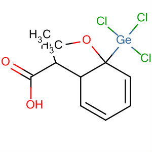 Molecular Structure of 136026-02-3 (Benzenepropanoic acid, 2-methoxy-b-(trichlorogermyl)-)