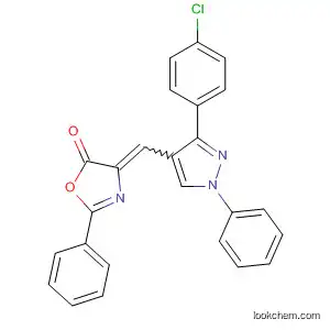 Molecular Structure of 137015-74-8 (5(4H)-Oxazolone,
4-[[3-(4-chlorophenyl)-1-phenyl-1H-pyrazol-4-yl]methylene]-2-phenyl-)