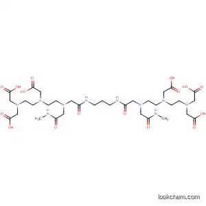Molecular Structure of 137076-29-0 (3,6,9,12,16,19,22,25-Octaazaheptacosanedioic acid,
3,6,22,25-tetrakis(carboxymethyl)-9,19-bis[2-(methylamino)-2-oxoethyl]
-11,17-dioxo-)