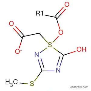 Molecular Structure of 137103-10-7 (1,2,4-Thiadiazol-5-ol, 3-(methylthio)-, acetate (ester))